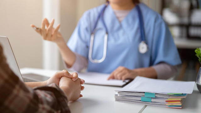 Woman at a doctor's appointment 