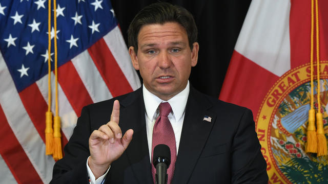 Florida Gov. Ron DeSantis speaks at a press conference in 